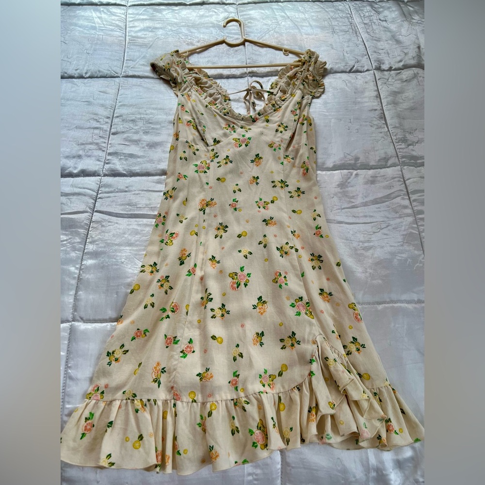Free People Like a Lady Printed Mini Dress – Size Small, Linen Blend - Picture 3 of 16